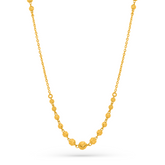 22K Gold  Classic Beaded Necklace